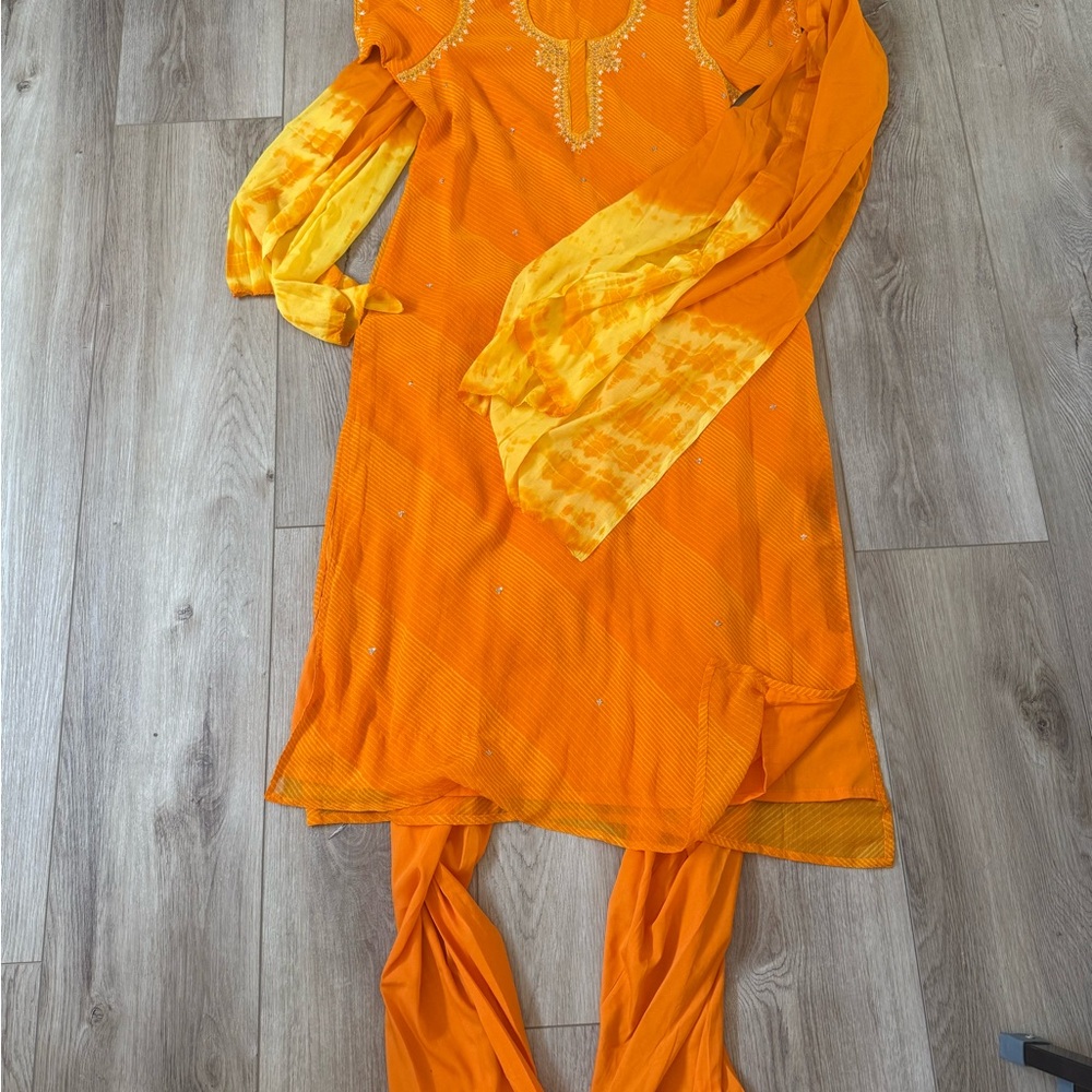 Orange salwar kameez